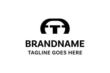 Harfler AT TA Basit Logo, TA veya AT baş harfleri ile her iş için uygundur