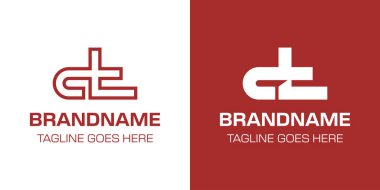 Harfler CT Monogram Logo Set, TC veya CT baş harfleri olan her marka için uygundur