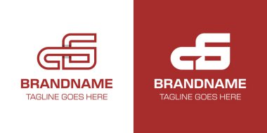 Harfler CG Monogram Logo Set, herhangi bir marka için uygun GC veya CG baş harfleri ile