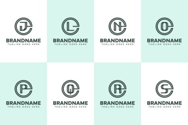 EJ EL EN EO EQ ER ES Logo Monogram Set, JE LE NE OE PE RE SE baş harfleri