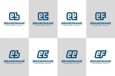 EB EC EE EF Logo Monogram Set, BE CE EE FE baş harfleri