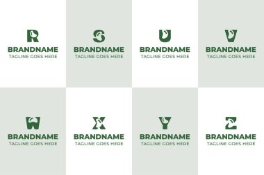 R S U V W X Y Z Nuts Logo Set, doğal enerjiyi, sürdürülebilirliği ve organik gücü simgeliyor.