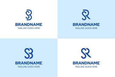 SB SR Monogram Logosu, BS SB RS 'nin baş harflerinin yer aldığı her işletme için uygun