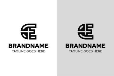 CF veya CE Monogram Logosu harfleri, CF FC CE 'nin baş harfleri olan her iş için uygundur