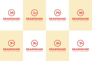 EK EL EM EN EP ER ES ET Monogram Logo Set, KE ME NE PE DE TE baş harfleri