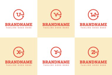 AB harfleri EV EW EX EY EZ Monogram Logosu, UE VE We XE YE baş harfleri