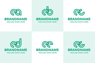 Harfler ec ec eg eg eg Logo Line, be ce de ee ge baş harfleri