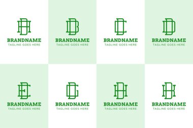 DA DB DC DD DE DG DH DK Monogram Logo Set, AD BD CD DD ED GD baş harfleri
