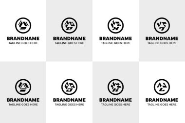 Harfler III JJJ KKK LLL Dairesel Logo, birlik, süreklilik ve modern bütünlüğü sembolize eder