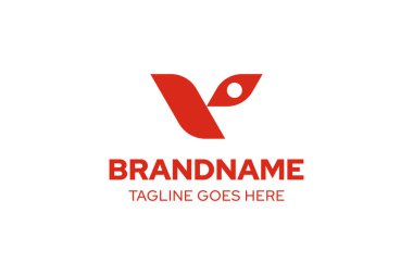 V harfi Göz Basit Logosu, görüşü sembolize ediyor, farkındalık ve keskin odaklanma