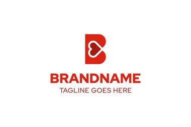 B harfi aşk logosu, sevgiyi, sıcaklığı ve yürekten bağı simgeliyor.