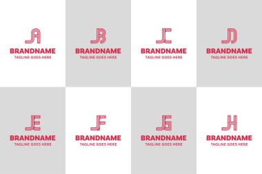 JA JB JC JD JD JG JH JH Line Logo Set, AJ BJ CJ DJ EJ GJ Baş harfleri