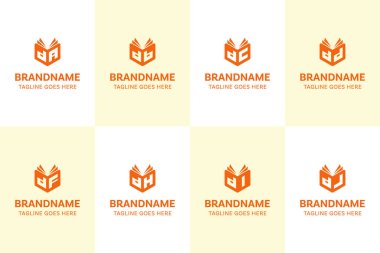 DA DB DC DD DF DH DI DJ Book Logo Set, AD BD CD FD Kimlik JD Baş harfleri