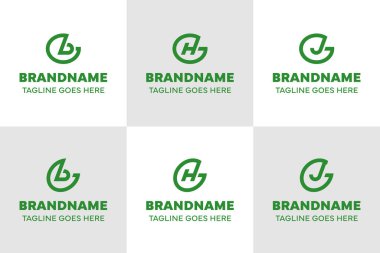 BG HG JG Baş harfleri için GB GH GJ Dynamic Logo Set