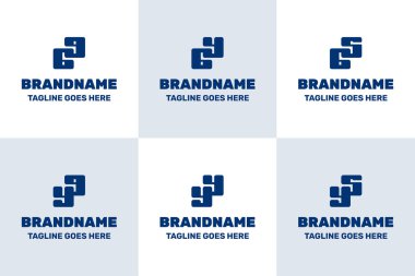 Letters GG GY GS YG YY YS Monogram Logo Set, for GG YG SG YY SY Initials Brand