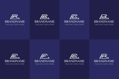 Harfler EA EB EC ED EF EH Gümüş Çubuk Logosu, zenginliği, değeri ve yüksek kaliteyi simgeliyor