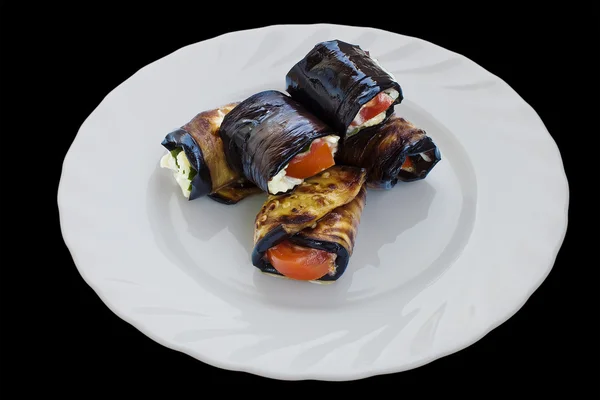 Rulo patlıcan domates ile gelen