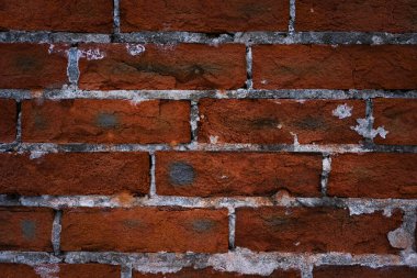Kırmızı tuğla eski duvar dokusu yakın plan