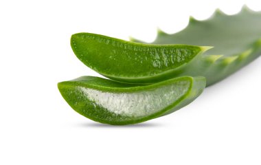 Yakın çekim bölümünde Aloe yaprağı