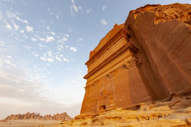 Suudi Arabistan 'da Madain Saleh' in antik oyma binaları