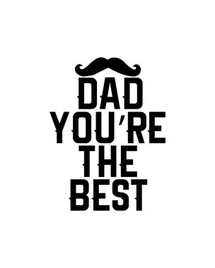 Baba sen en iyisisin. El çizimi tipografi poster tasarımı. Premium Vektörü.