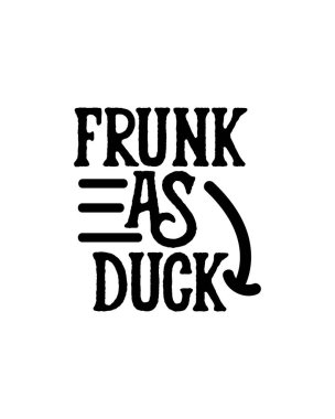 Ördek gibi tükürük. El çizimi tipografi poster tasarımı. Premium Vektörü.