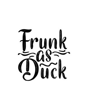 Ördek gibi tükürük. El çizimi tipografi poster tasarımı. Premium Vektörü.