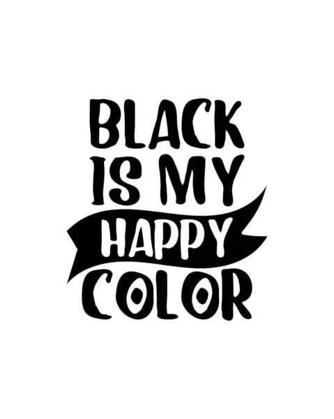 Black Happy Color Hand Drawn Typography Poster Design Premium Vector — Stock Vector