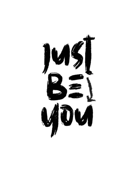 Just You Hand Drawn Typography Poster Design Premium Vector — Stock Vector