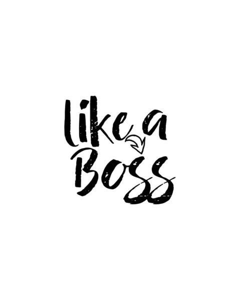 Boss Hand Drawn Typography Poster Design Premium Vector — Stock Vector