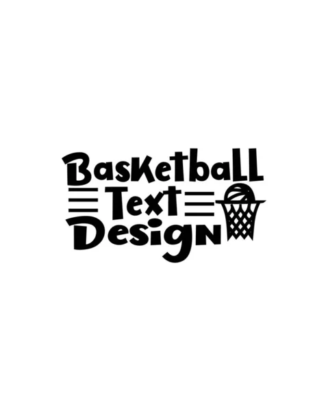 Basketballtextgestaltung Handgezeichnetes Typografie Plakatdesign Premium Vektor — Stockvektor