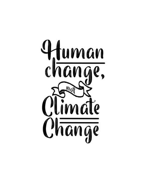Lidská Změna Změna Klimatu Ručně Kreslený Design Plakátu Prémiový Vektor — Stockový vektor