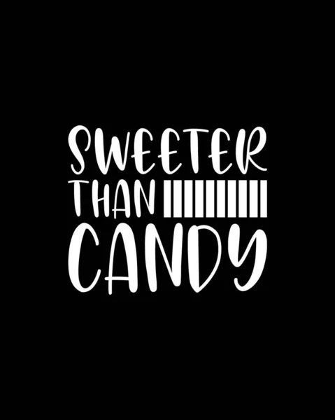 Sucré Que Candy Pochette Typographique Dessinée Main Vecteur Premium — Image vectorielle