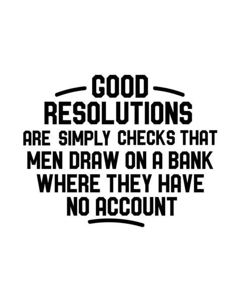 Boas Resoluções São Simplesmente Verifica Que Homens Desenhar Banco Onde —  Vetores de Stock