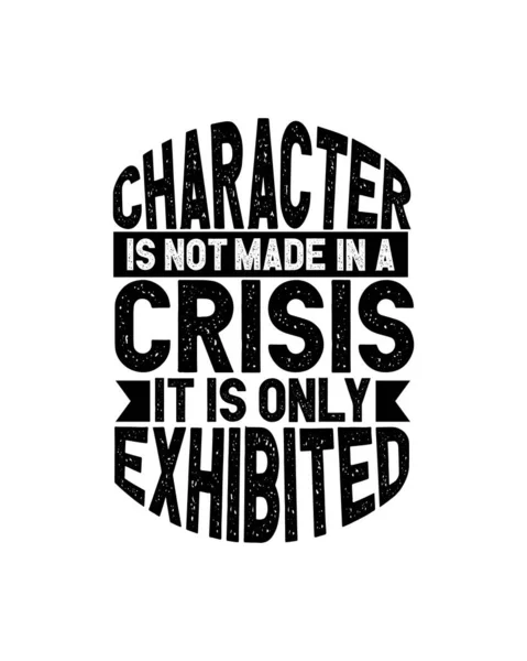 Character Made Crisis Only Exhibited Hand Drawn Typography Poster Design — Stock Vector