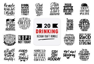 Beyaz arkaplanda el yapımı klasik tipografi koleksiyonu izole edildi.