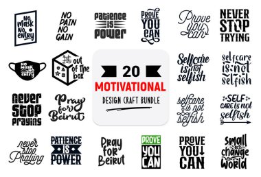 Beyaz arkaplanda el yapımı klasik tipografi koleksiyonu izole edildi.