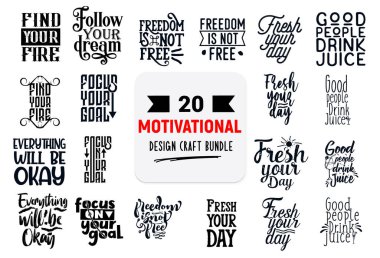 Beyaz arkaplanda el yapımı klasik tipografi koleksiyonu izole edildi.