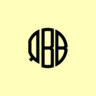Yaratıcı Yuvarlak Harfler QBB logosu. Bu başlangıç için hangi şirket veya markanın adı uygun olacaktır.