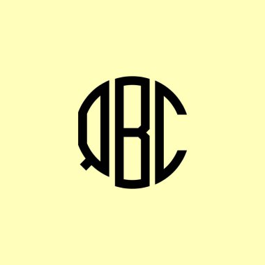 Yaratıcı Yuvarlak Harfler QBC Logosu. Bu başlangıç için hangi şirket veya markanın adı uygun olacaktır.