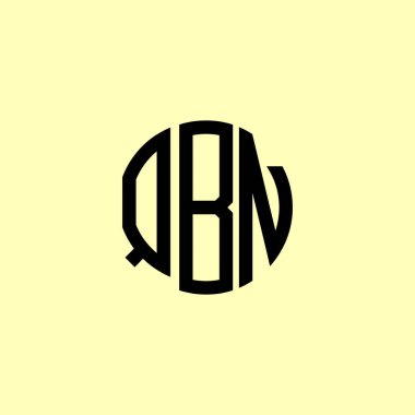 Yaratıcı Yuvarlak Harfler QBN Logosu. Bu başlangıç için hangi şirket veya markanın adı uygun olacaktır.