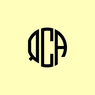 Yaratıcı Yuvarlak Harfler QCA logosu. Bu başlangıç için hangi şirket veya markanın adı uygun olacaktır.
