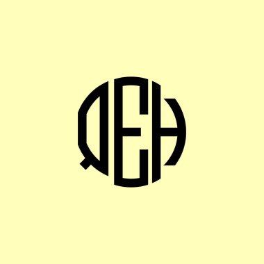 Yaratıcı Yuvarlak Harfler EAH logosu. Bu başlangıç için hangi şirket veya markanın adı uygun olacaktır.