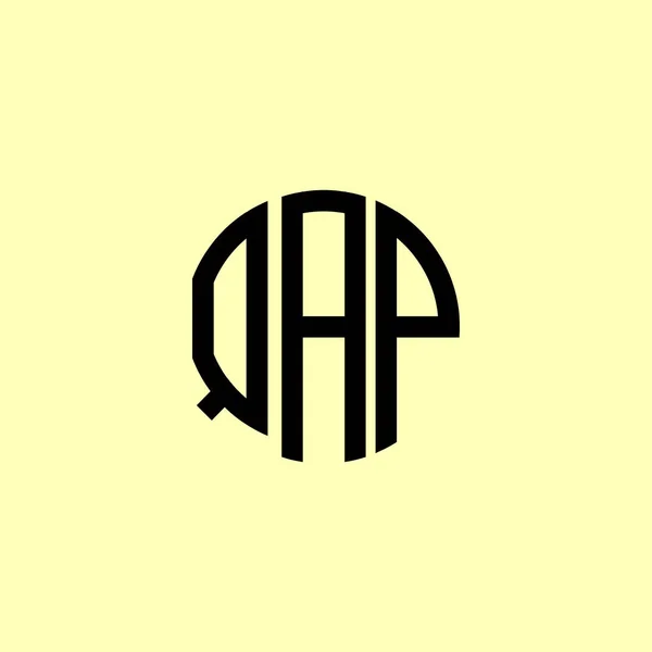Kreative Runde Anfangsbuchstaben Qap Logo Wird Geeignet Sein Für Welches — Stockvektor