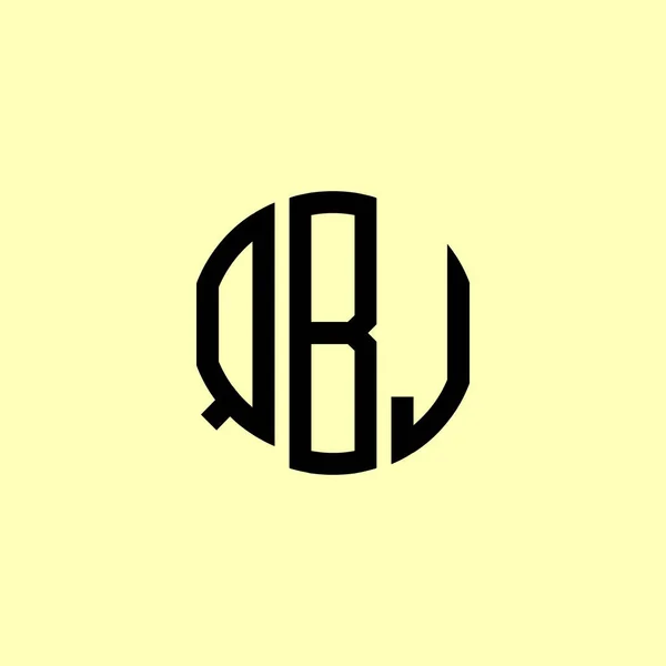 Creative Rounded Initial Letters Qbjロゴ 会社やブランド名が最初のものを開始するのに適しています — ストックベクタ
