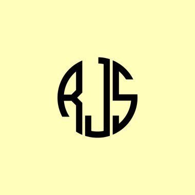 Yaratıcı Yuvarlak Harfler RJS Logosu. Bu başlangıç için hangi şirket veya markanın adı uygun olacaktır.