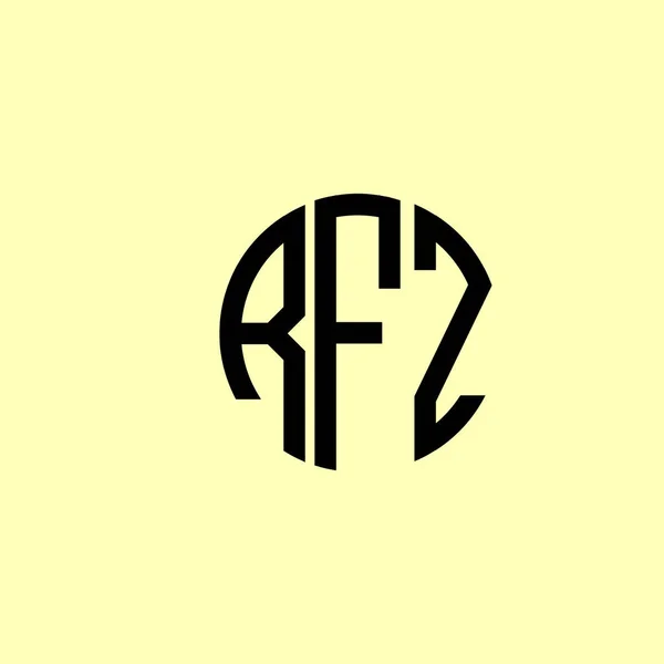 Δημιουργική Στρογγυλεμένα Αρχικά Γράμματα Λογότυπο Rfz Είναι Κατάλληλο Για Ποια — Διανυσματικό Αρχείο