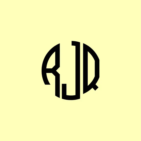 Creatieve Afgeronde Initiële Brieven Rjq Logo Het Zal Geschikt Zijn — Stockvector