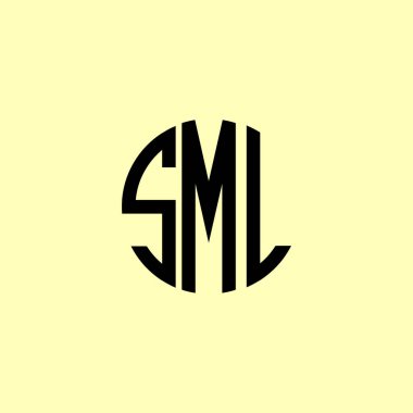 Yaratıcı Yuvarlak Harfler SML logosu. Bu başlangıç için hangi şirket veya markanın adı uygun olacaktır.