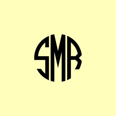 Yaratıcı Yuvarlak Harfler SMR logosu. Bu başlangıç için hangi şirket veya markanın adı uygun olacaktır.